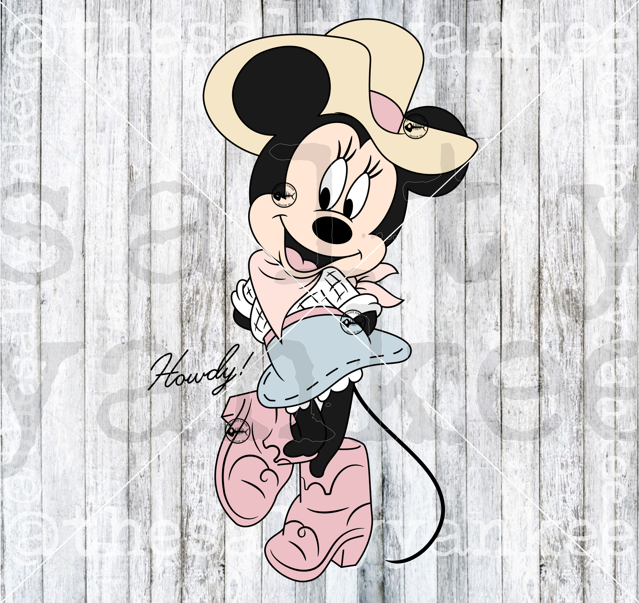 Cowgirl Mouse SVG and PNG File Download