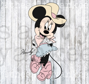 Cowgirl Mouse SVG and PNG File Download