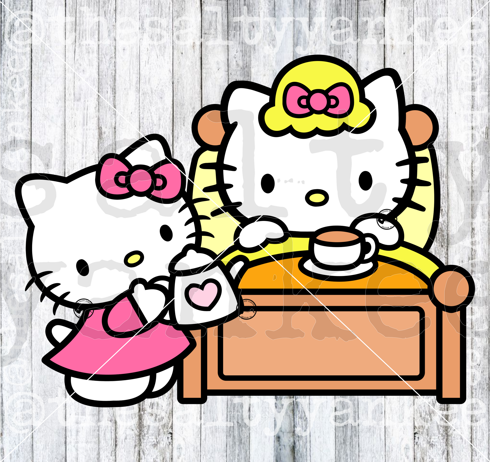 Cute Kitty Mother's Day Morning Tea SVG and PNG File Download
