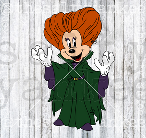 Witch Sister Mouse SVG and PNG File Download