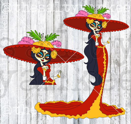 La Muerte Layered SVG and PNG File Download