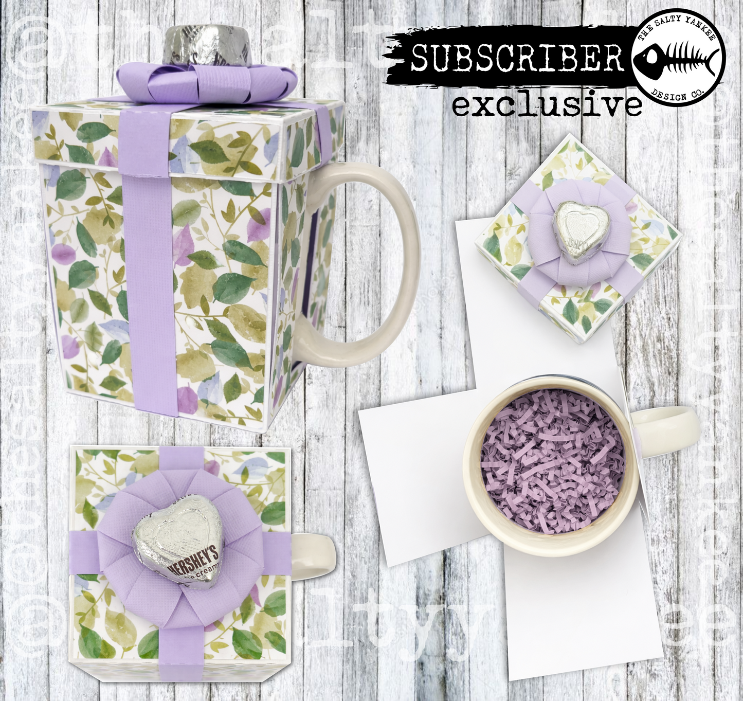 Mug Surprise Gift Box Template - SVG File Download