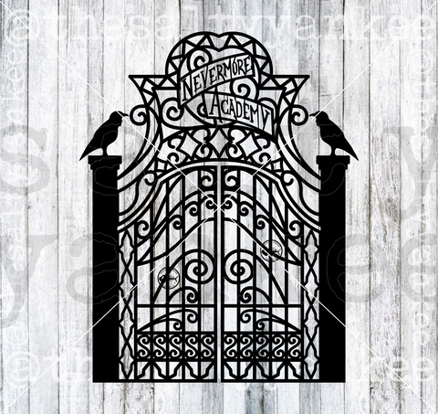 Spooky Academy Gate SVG and PNG File Download