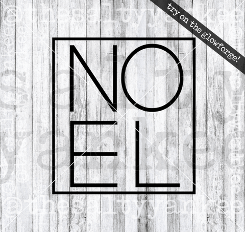Noel Basic Rectangle Square Word Shape Minimalist Simple Svg And Png File Download Downloads