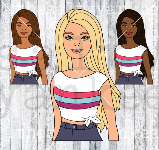 Toy Doll Girl SVG and PNG File Download