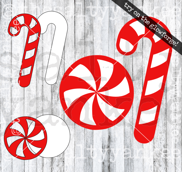 Peppermint Candy and Candy Cane SVG and PNG File Download – The Salty ...