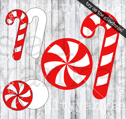 Peppermint Candy And Cane Svg Png File Download Downloads