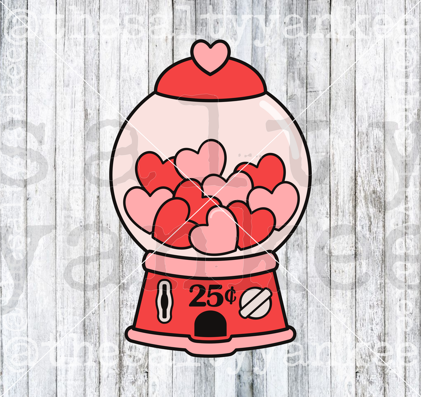 Valentines Day Retro Candy Machine SVG and PNG File Download