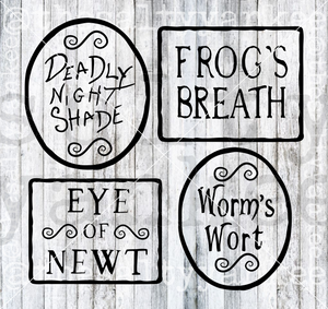 Apothecary Potion Labels Layered SVG and PNG File Download