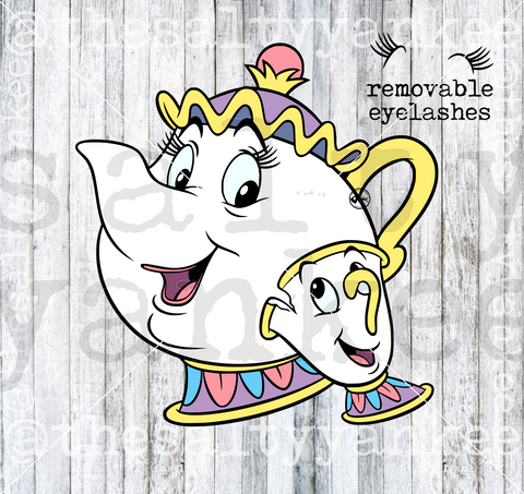 Magical Teapot Mom and Baby SVG and PNG File Download