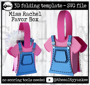 Miss Rachel Favor Box - SVG File Download