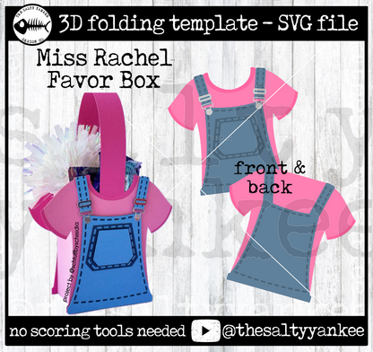 Miss Rachel Favor Box - SVG File Download