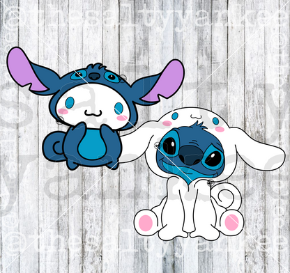 Blue Alien and Kawaii Cutie Costume SVG and PNG File Download