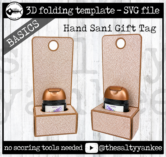 SY Basics Hand Sani Gift Tag Template- SVG File Download