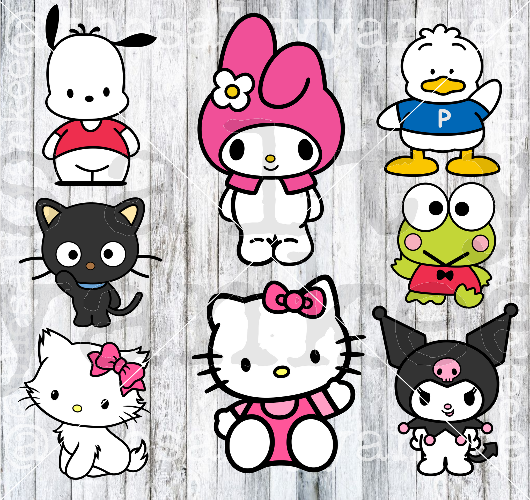 Cute Kitty Friends Basic Bundle SVG and PNG File Download