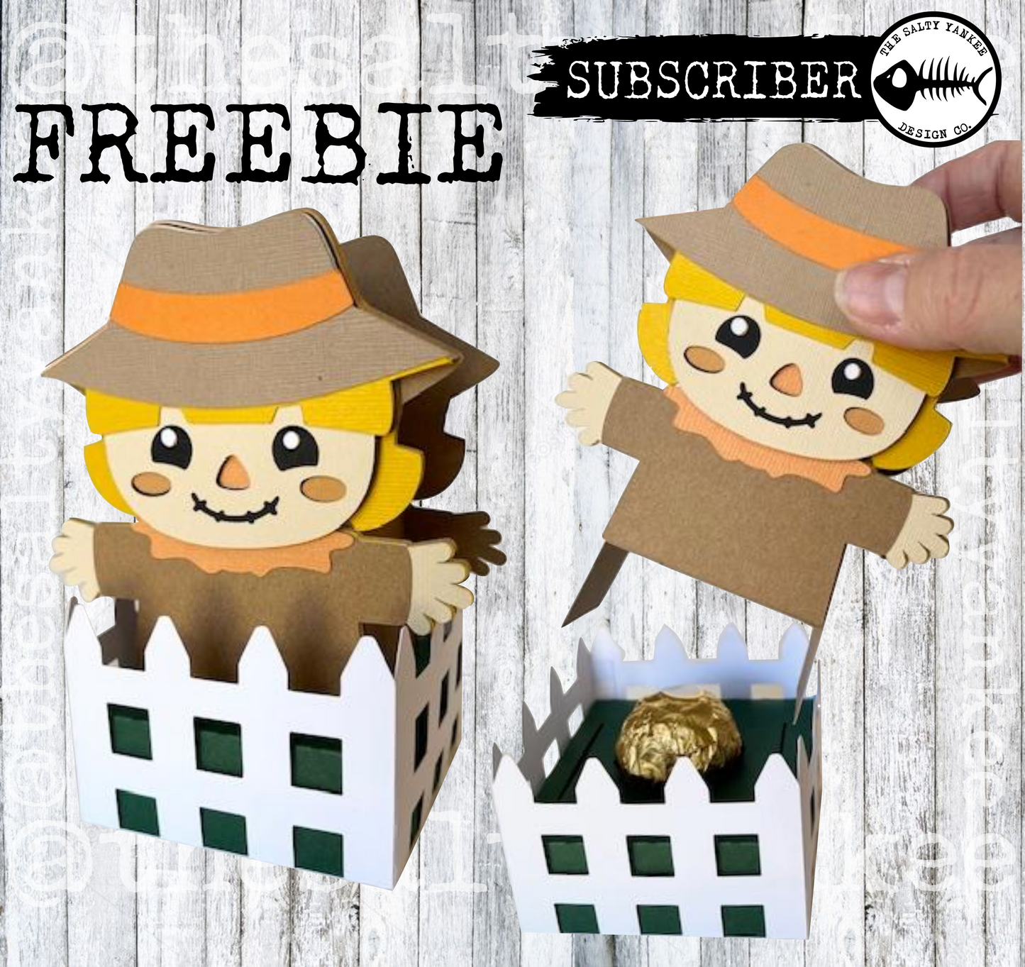 Scarecrow Surprise Box Template - SVG File Download