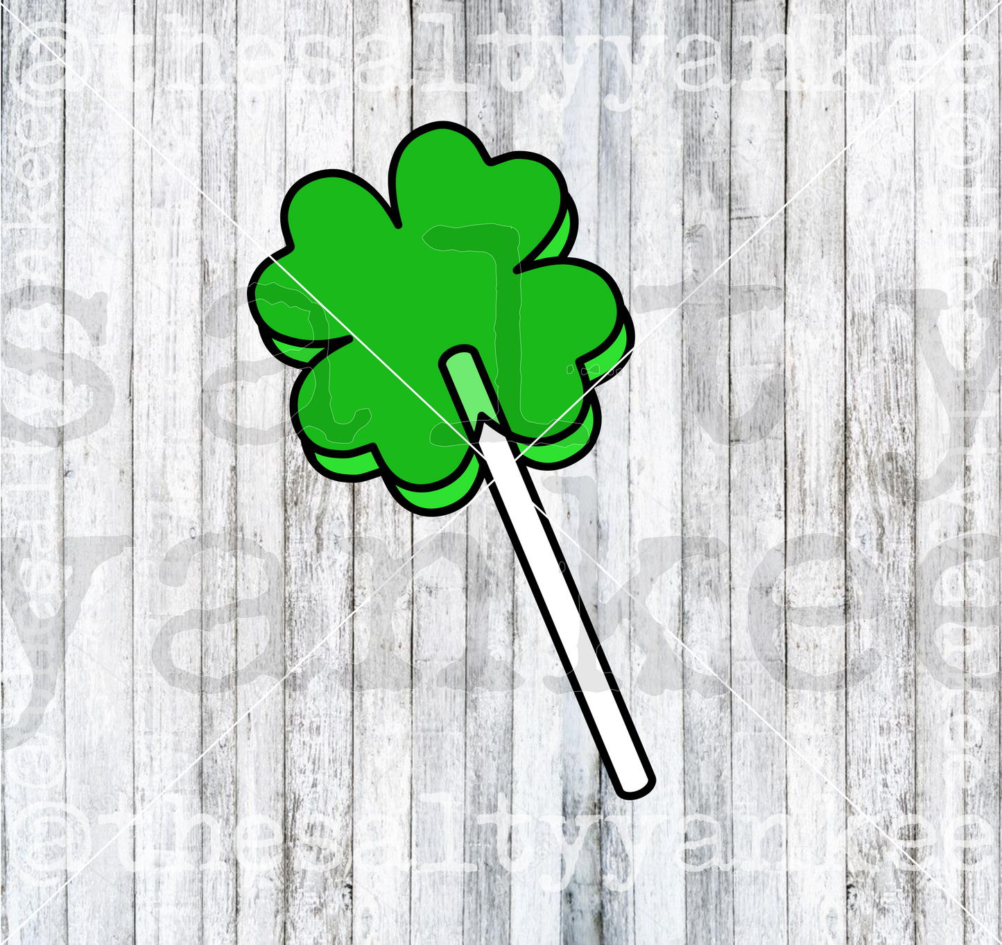 Shamrock Lollipop Sucker SVG and PNG File Download