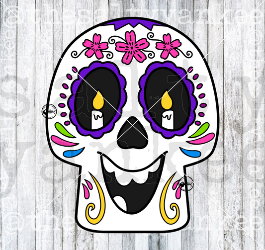 Sugar Skull Layered SVG and PNG File Download