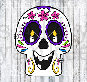 Sugar Skull Layered SVG and PNG File Download