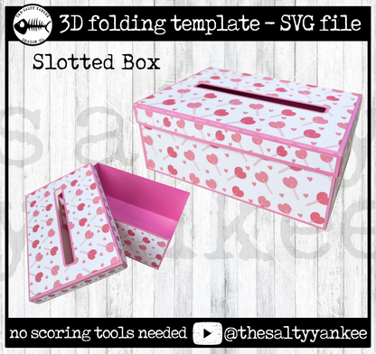 Basic Slotted Box Template - SVG File Download