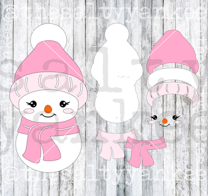 Cute Baby Snowman Boy and Girl SVG and PNG File Download