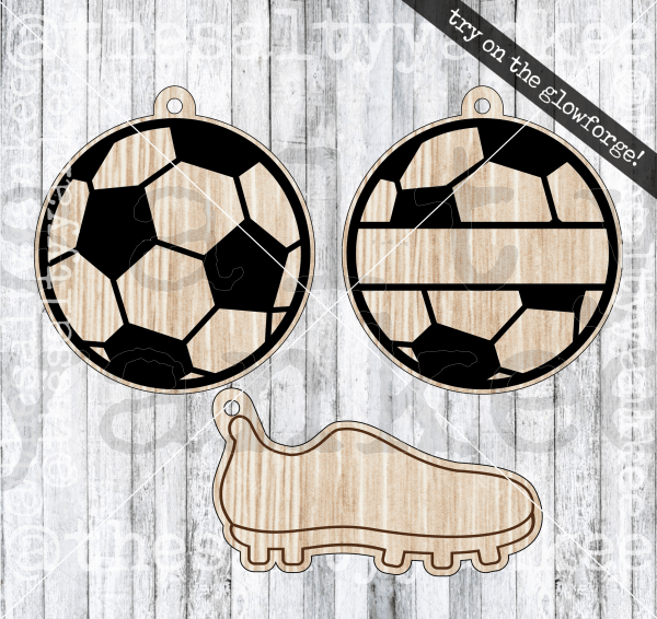 Soccer Ball With Cleats Keychain Svg File Download Downloads