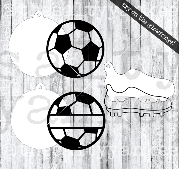 Soccer Ball With Cleats Keychain Svg File Download Downloads