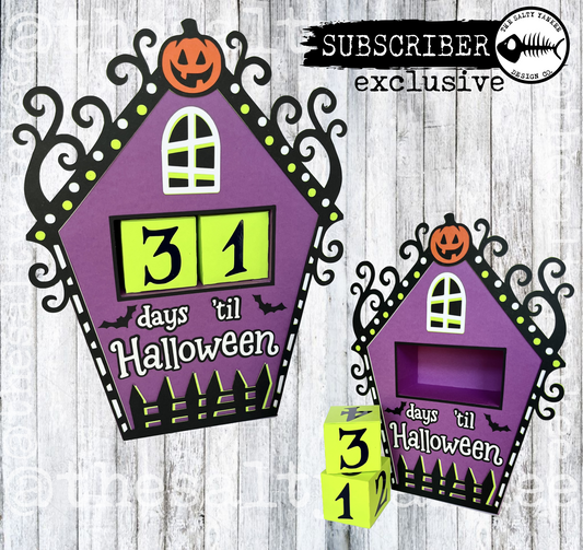 Spooky Countdown House Template - SVG File Download