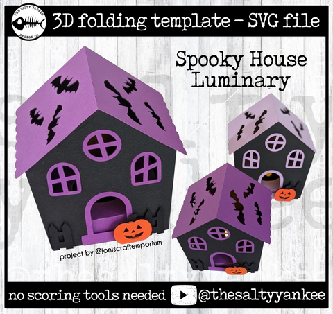 Spooky House Luminary - SVG File Download