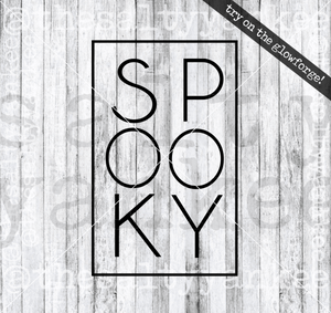 Spooky Basic Rectangle Square Word Shape Minimalist Simple Svg And Png File Download Downloads