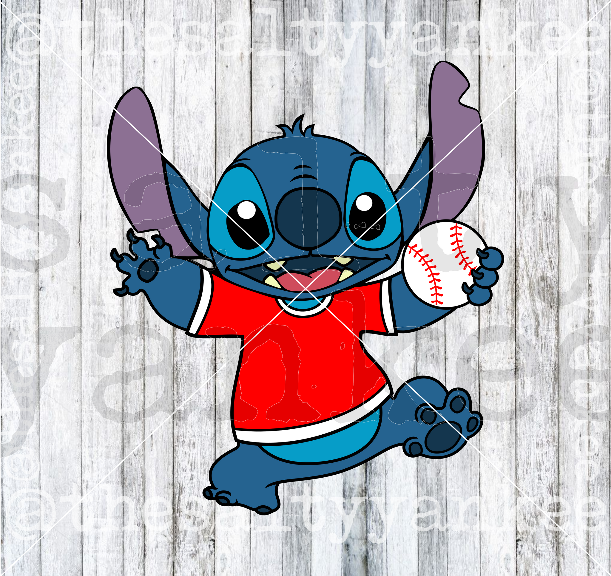 Blue Alien in Baseball Jersey SVG and PNG File Download