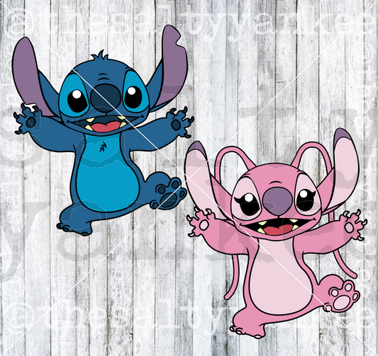 Basic Blue and Pink Alien SVG and PNG File Download
