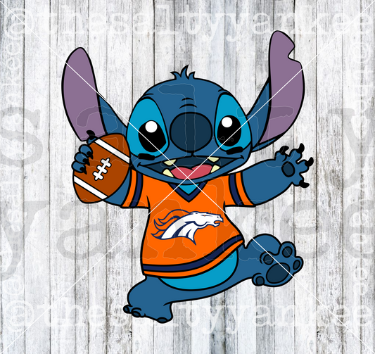 Blue Alien in Team Football Jersey SVG and PNG File Download