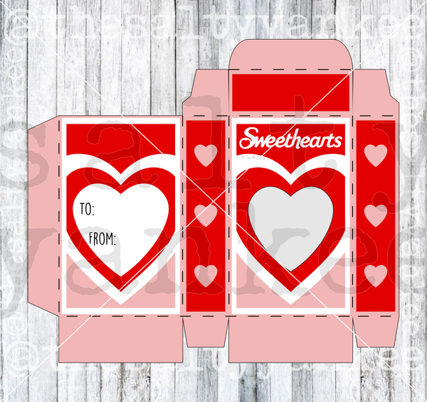 Valentines Day Hearts Candy Boxes - SVG File Download