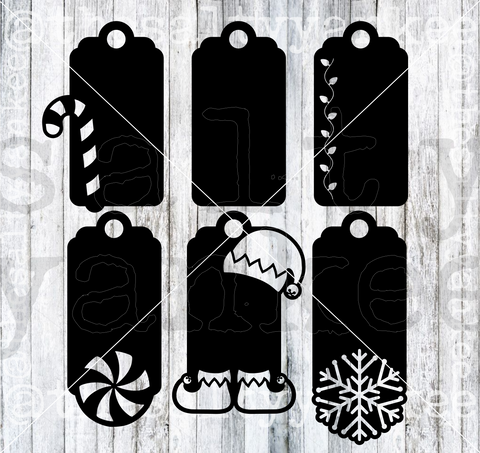 Christmas Gift Tags Bundle SVG and PNG File Download