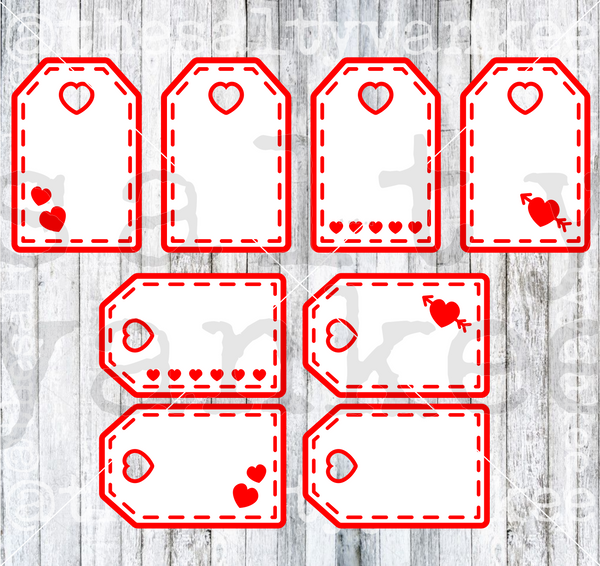 Valentines Day Gift Tags SVG and PNG File Download