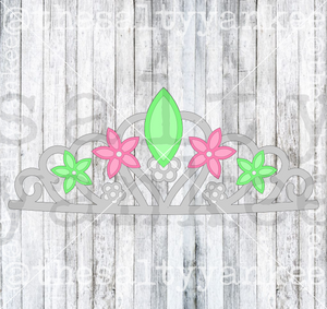 Woodland Fairy Princess Crown Tiara SVG and PNG File Download