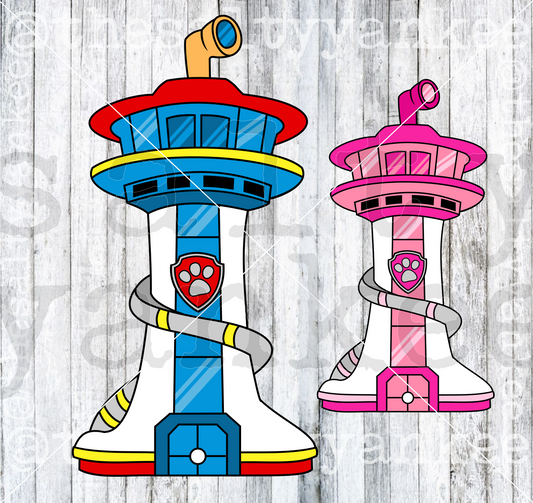 Pup Watch Tower SVG and PNG File Download