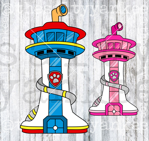 Pup Watch Tower SVG and PNG File Download