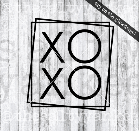 Valentines Day Xoxo Square Minimalist Svg And Png File Download Downloads