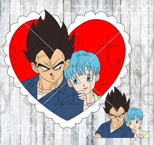 Anime Warrior Couple Valentine SVG and PNG File Download