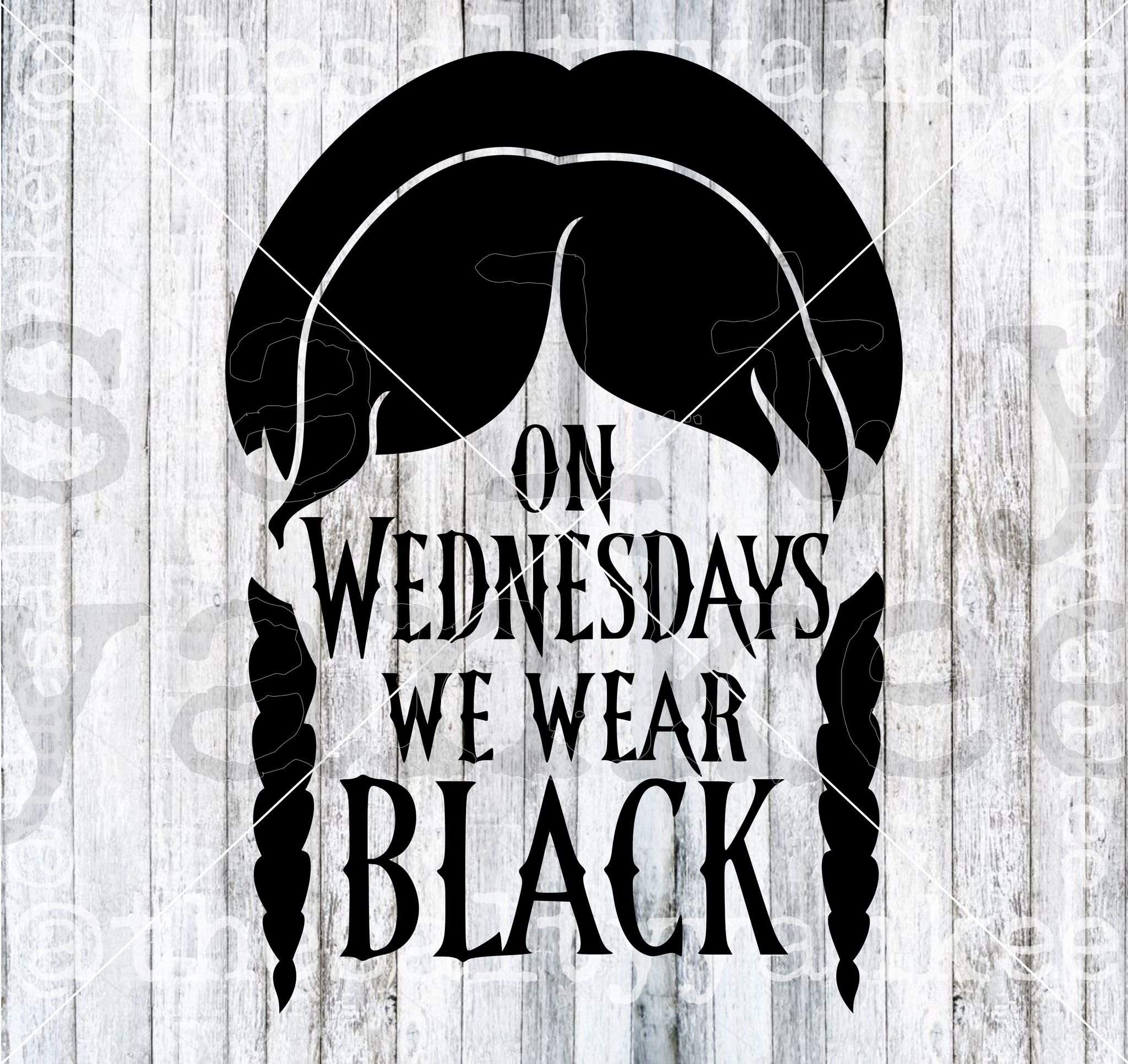 On Wednesday We Wear Black SVG and PNG File Download