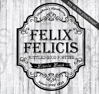 Wizard Inspired Liquid Luck Potion Apothecary Label Svg And Png File Download Downloads