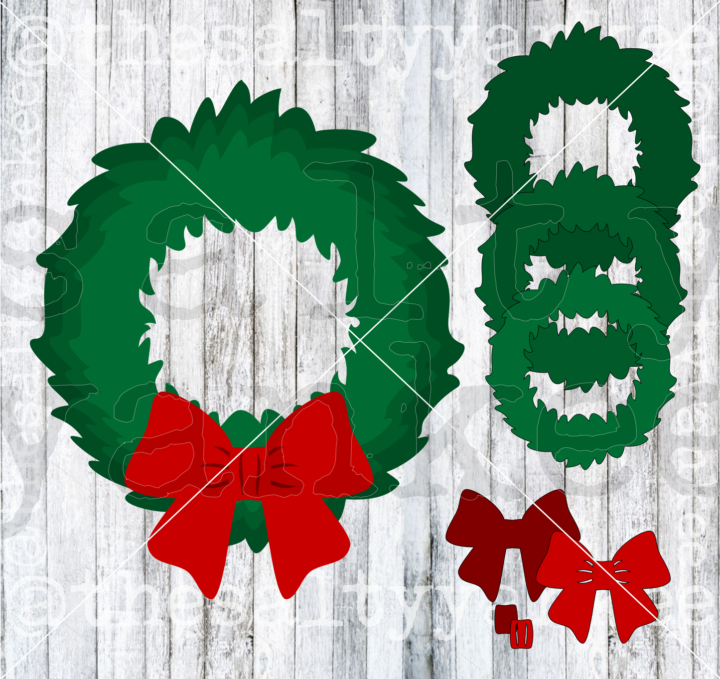 Christmas Wreath SVG and PNG File Download