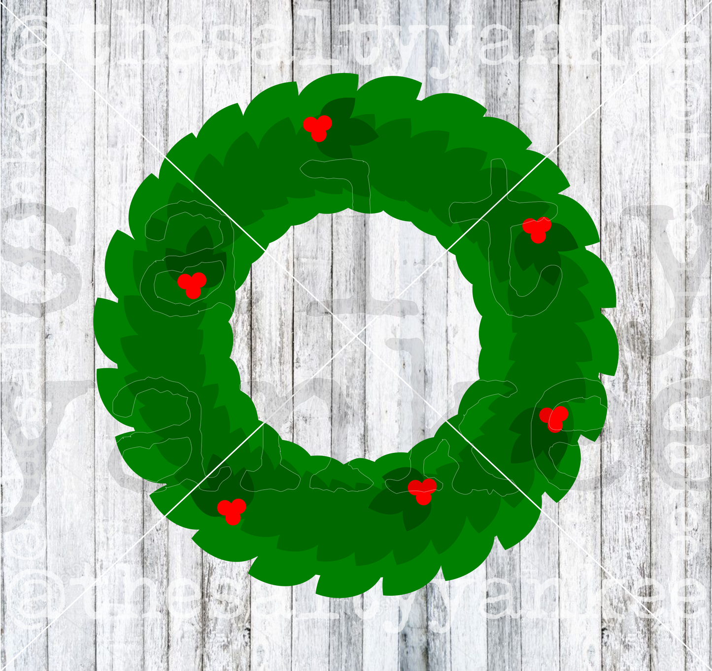 Christmas Wreath SVG and PNG File Download