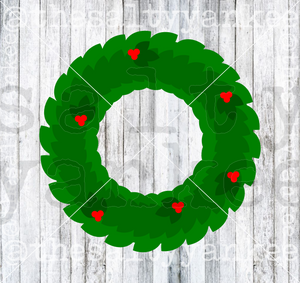 Christmas Wreath SVG and PNG File Download