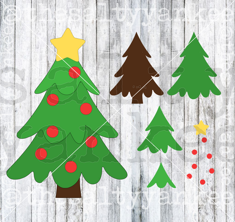 Basic Christmas Tree SVG and PNG File Download