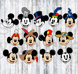 Mouse Through the Years Bundle SVG and PNG File Download