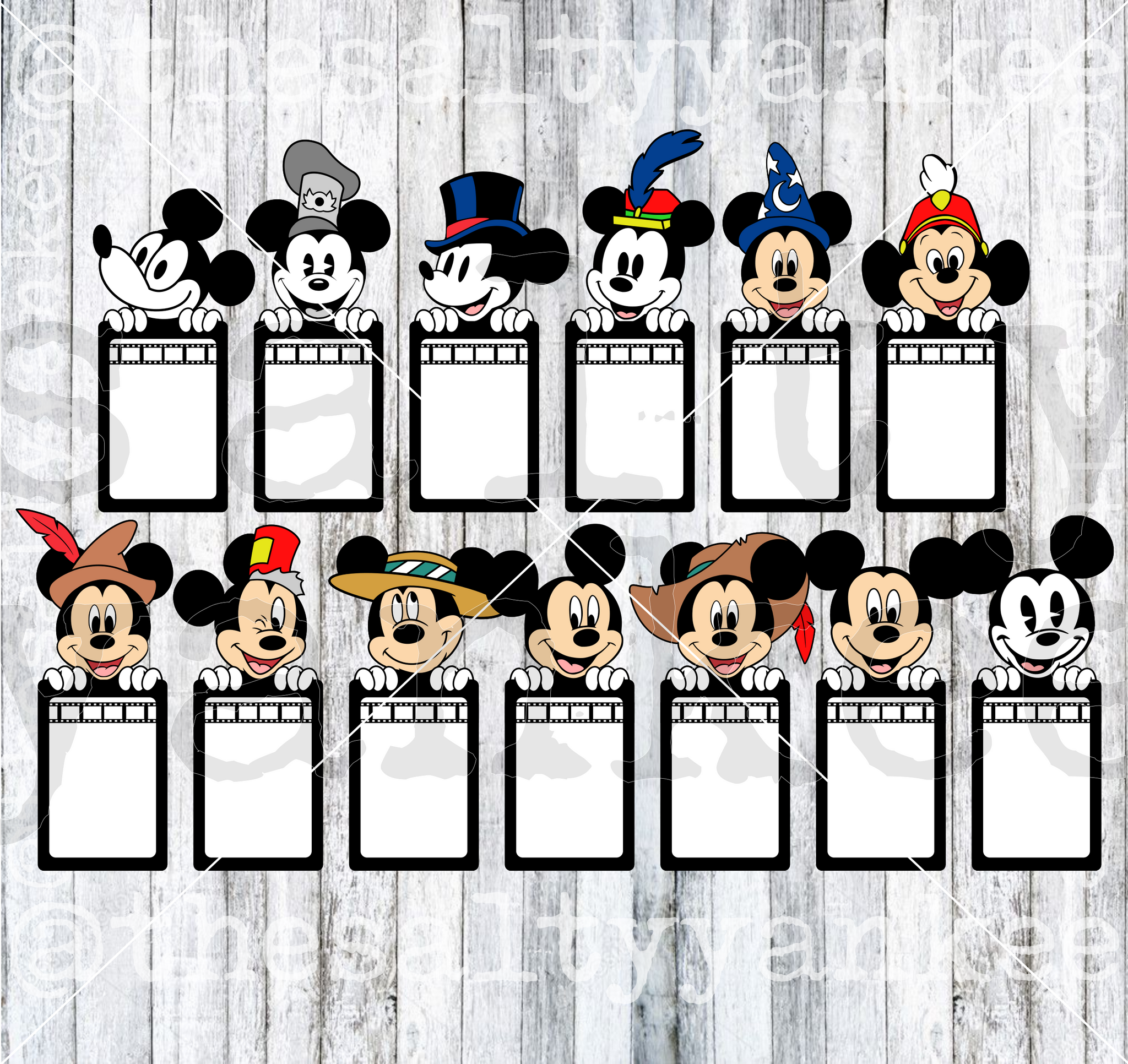 Mouse Through the Years Photo Banner SVG and PNG File Download