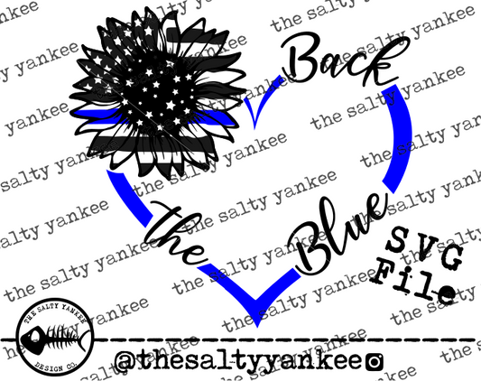 Back the Blue SVG and PNG File Download